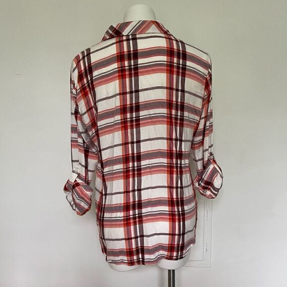 Sanctuary 100% Rayon Button Down Plaid - Picture 10 of 10